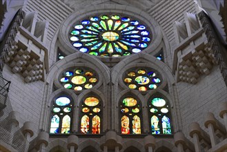 Coloured stained glass windows