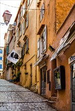 Alley with Corsican flag
