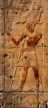 Doorposts to the Hathor shrine with Thutmosis III funerary temple of the pharaoh Hatshepsut