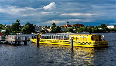 The water taxi on the Havel near Potsdam