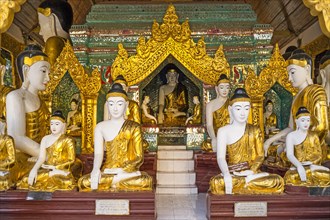 Buddha statues in shrine