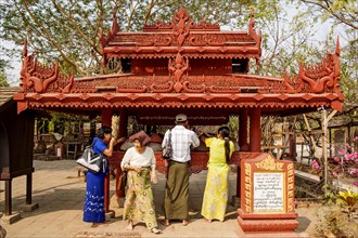 Water dispenser in front of Dhammayazika Pagoda