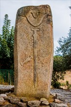 Menhir statue Filitosa V with long sword and dagger