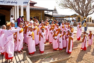 Female monks at the Inauguration ceremony of A Lo Taw Pauk Pagoda