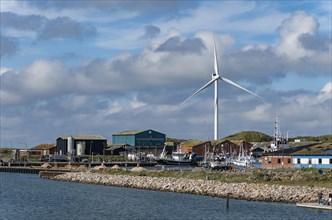Wind turbine at Hvide Sande harbour
