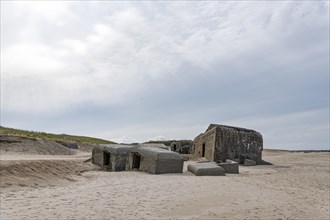 German Wehrmacht bunkers belonging to the former Atlantic Wall on the beach near Thyboron