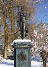 Micheline Countess of Almeide Monument on the lake promenade in Mondsee