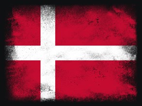 Denmark Flag on a black background