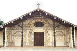 Painted facade of the Mission Church