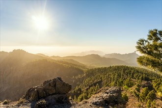 View from the highest peak of Gran Canaria called Pico de las nieves