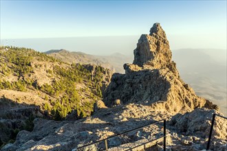 View from the highest peak of Gran Canaria called Pico de las nieves