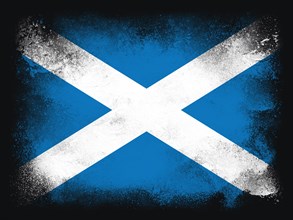 Scotland Flag isolated on a black background