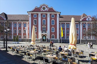 View of the main portal of the New Meersburg Castle on Lake Constance