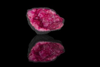 Pink quartz geode