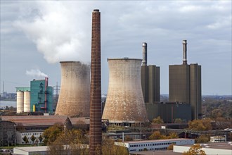 Cooling towers with power station