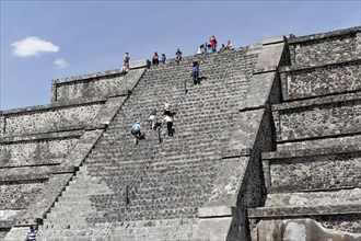 Tourists on the Pyramid of the Moon