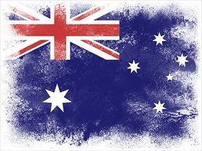 Australia flag isolated on white background