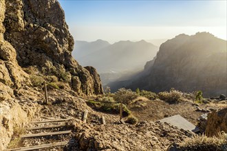 View from the highest peak of Gran Canaria called Pico de las nieves