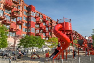 Children's playground and new buildings