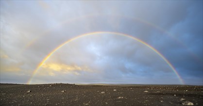 Double rainbow in the Icelandic highlands