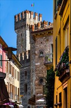 Old town of Sirmione with Scaliger Castle