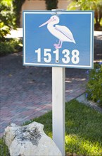 House number of a villa on Sanibel Island/ house number
