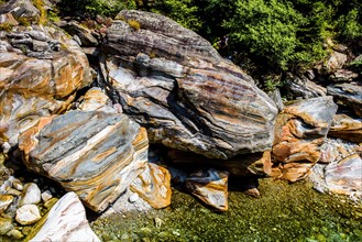 Washed-out rocky landscape in the Verzasca Valley
