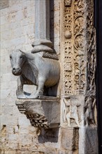 Portal with bulls as column supports