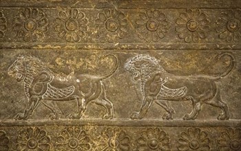 Stone relief with lions from Persepolis