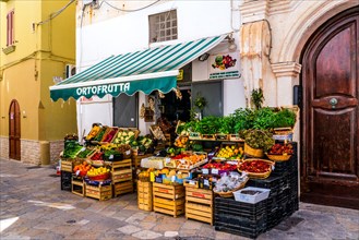 Alley with vegetable stall