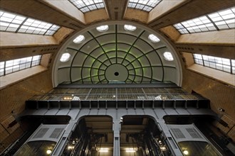 View of the north dome and cages from the tunnel floor