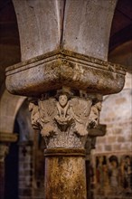 Lower church with decorative columns