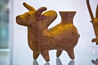 Rhyton in the shape of an ox made of pottery