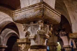 Lower church with decorative columns