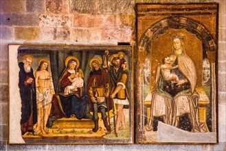 Frescoes in the Palazzo delle Ragione in Piazza Vecchia
