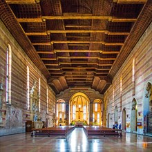 Chiesa degli Eremitani with wooden ceiling with barrel vault