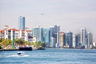 Skyline von Miami mit Hafen