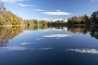 Autumn trees on the shore of the Lengwil pond