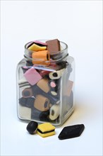 Liquorice sweets in glass