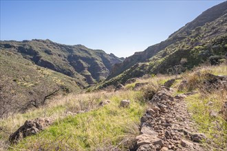 Hiking trail into the Barranco de Guarimiar gorge