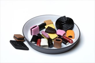 Liquorice sweets and liquorice snail in shell