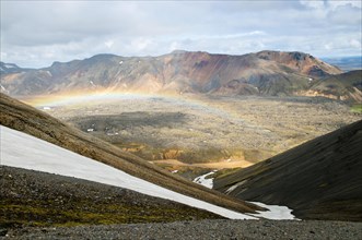 Rainbow and coloured rhyolite mountains of Landmannalaugar