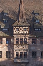 Historic oriel at the Heilig Geist Spital