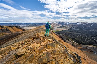 Hiker on the Laugavegur trekking trail