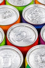Beverages Lemonade Cola Soft drinks in cans Beverage cans in