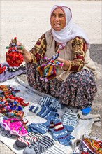 Woman with handicraft