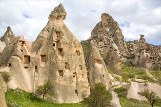 Living caves at Uechisar Castle Mountain
