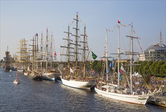 Festival with sailing ship parade on the Daugava