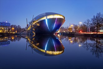 Science Center Universum in the evening