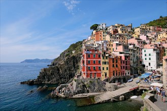 The easternmost village of the Cinque Terre Riomaggiore on the Italian Riviera